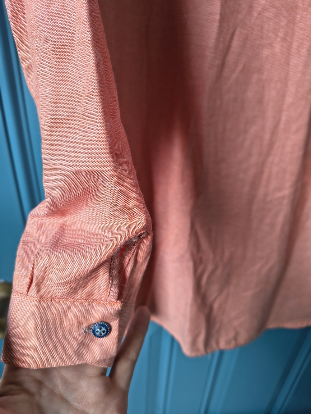 Peach Embroidered Button-Front Tunic - Picture 13 of 14